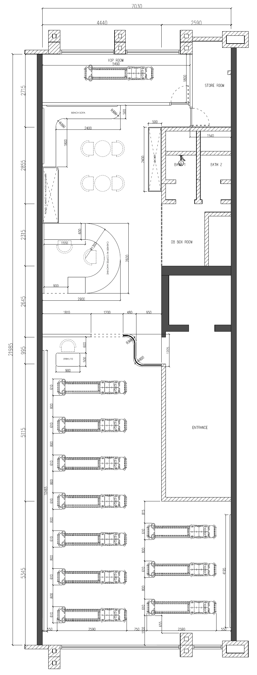 Corelab Pilates measured floor plan option 2