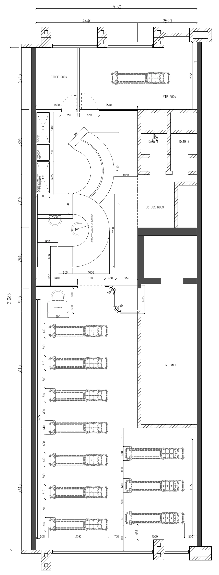 Corelab Pilates measured floor plan option 3